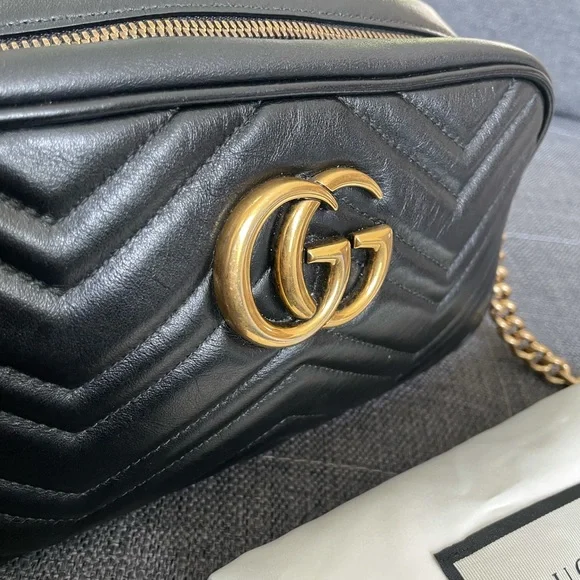 GUCCI GG Marmont small matelassé camera bag black - Picture 4 of 15
